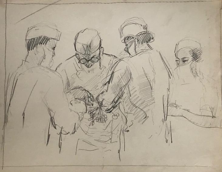 Lancelot NEY - Original drawing - Pencil - Surgeons 24