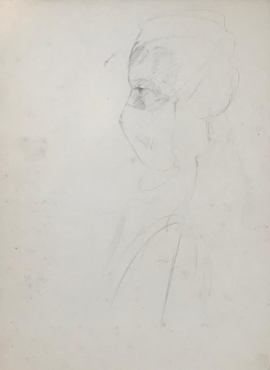 Lancelot NEY - Original drawing - Pencil - Female Surgeon