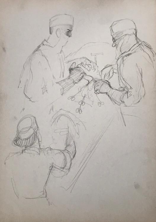 Lancelot NEY - Original drawing - Pencil - Surgeons 29