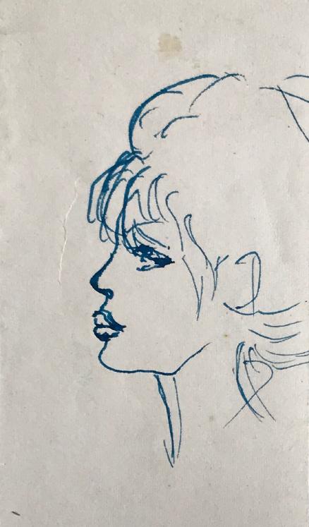 Janie Michels - Original drawing - Felt - Self-portrait 2