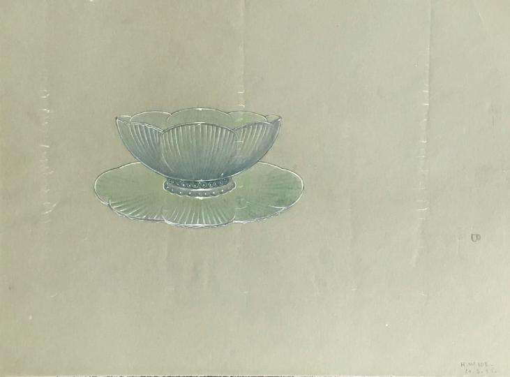 Pierre D'AVESN - Original drawing - Pencil and Gouache - Cup project