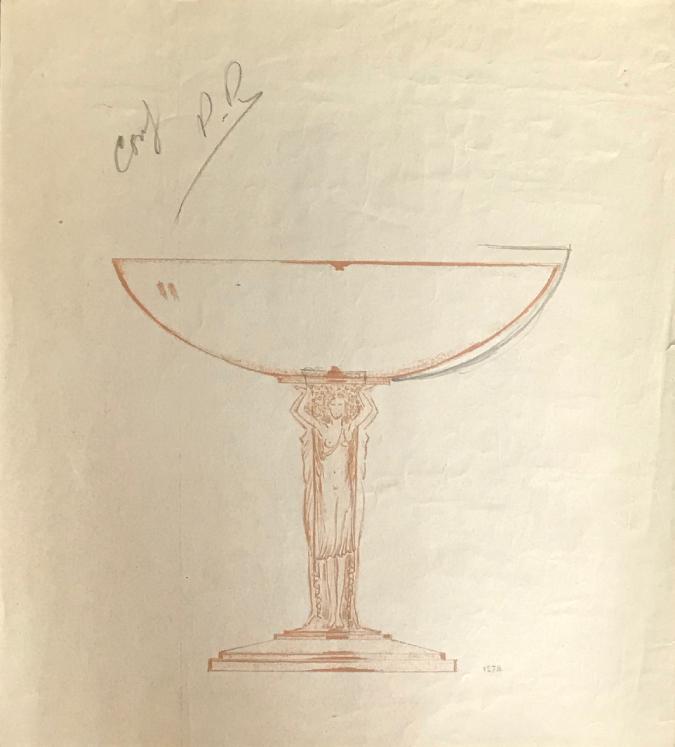 Pierre D'AVESN - Original drawing - Sanguine - Cup project 5