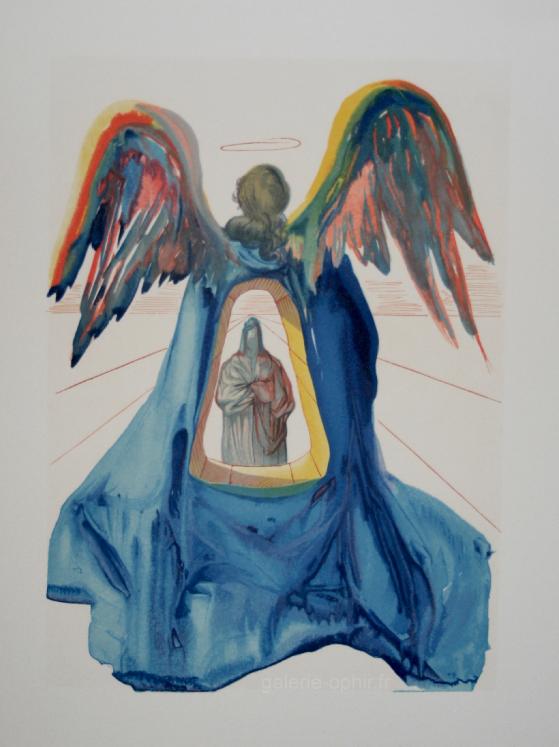 Salvador DALI - Print - Woodcut - Dante purified, Dante's divine comedy