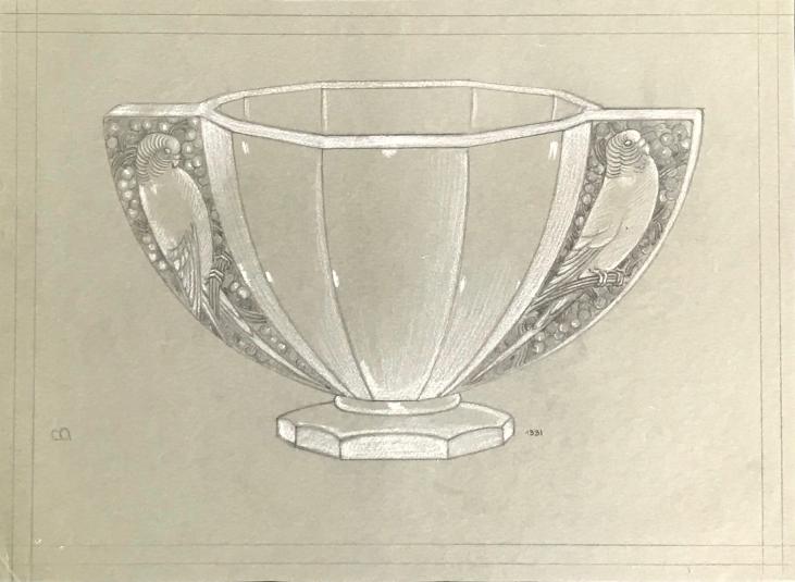 Pierre D'AVESN - Original drawing - Pencil and Gouache - Cup project 1