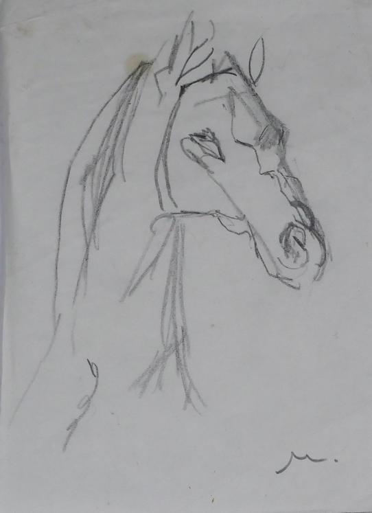 Janie Michels - Original drawing - Pencil - Horse head