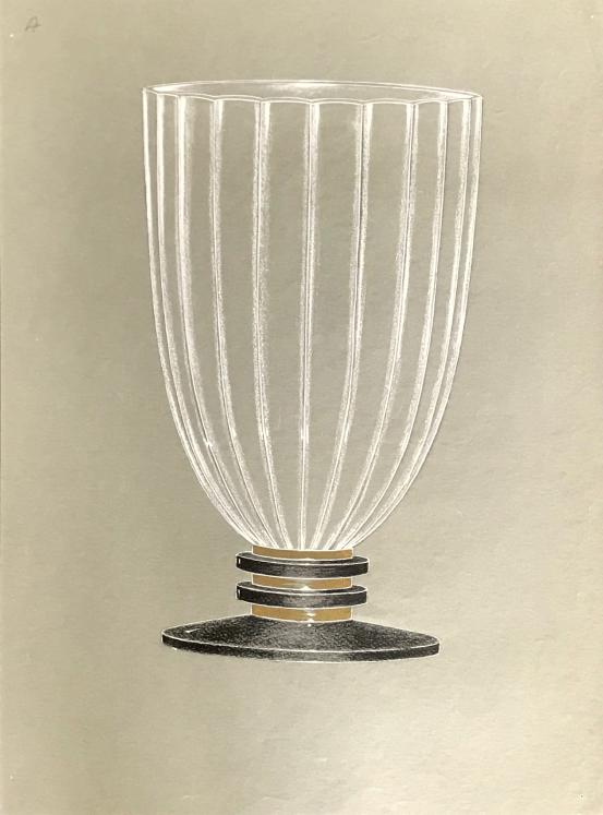 Pierre D'AVESN - Original drawing - Pencil and Gouache - Vase Project 23