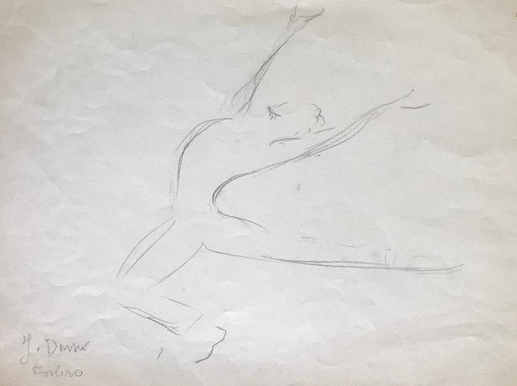 Lucienne Pageot-Rousseaux - Original drawing - Pencil - Jorge Donn in the Bolero