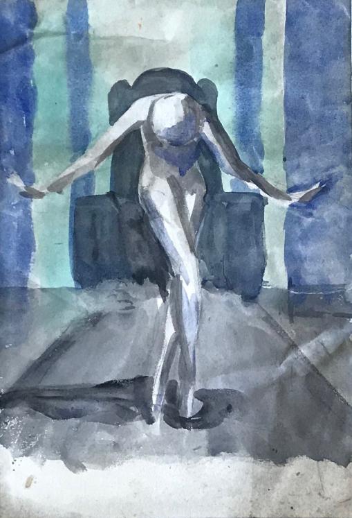 Lucienne Pageot-Rousseaux - Original painting - Watercolor - Dance