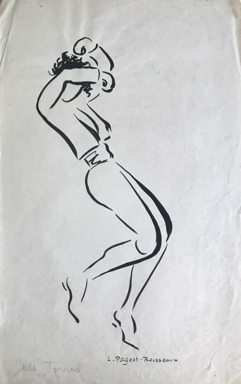 Lucienne Pageot-Rousseaux - Original drawing - Ink - José Torres 1