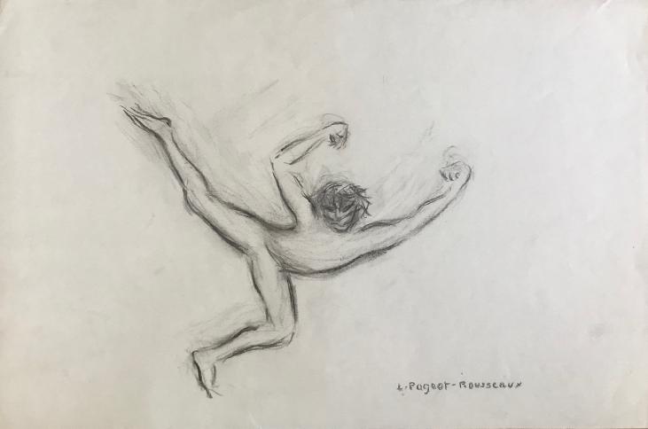 Lucienne Pageot-Rousseaux - Original drawing - Charcoal - Patrick Dupont