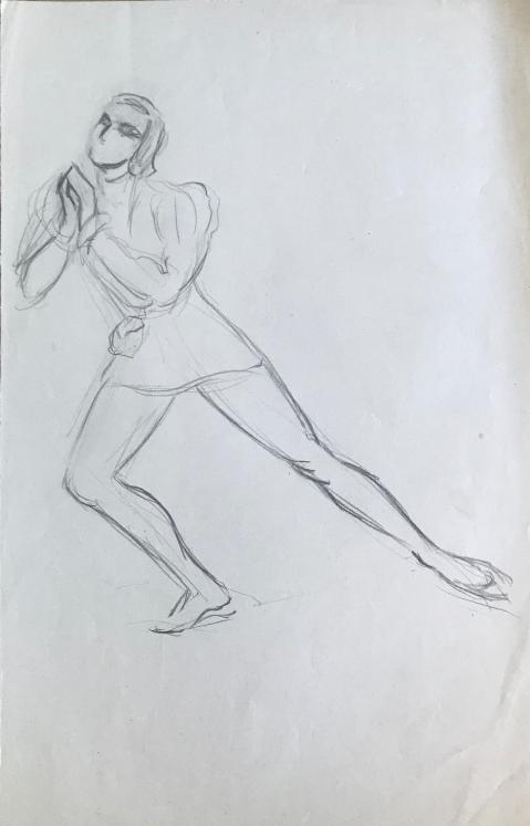 Lucienne Pageot-Rousseaux - Original drawing - Pencil - Serge Lifar 3
