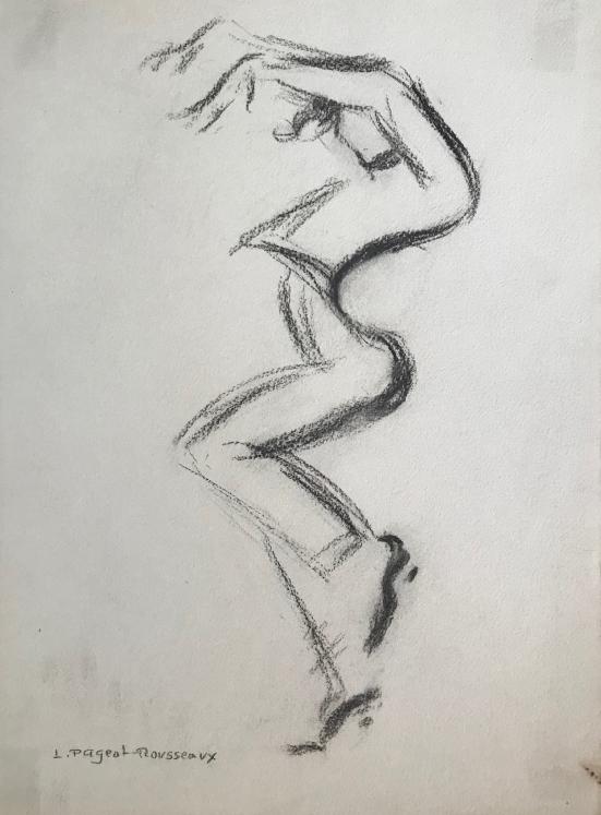 Lucienne Pageot-Rousseaux - Original drawing - Charcoal - Antonio