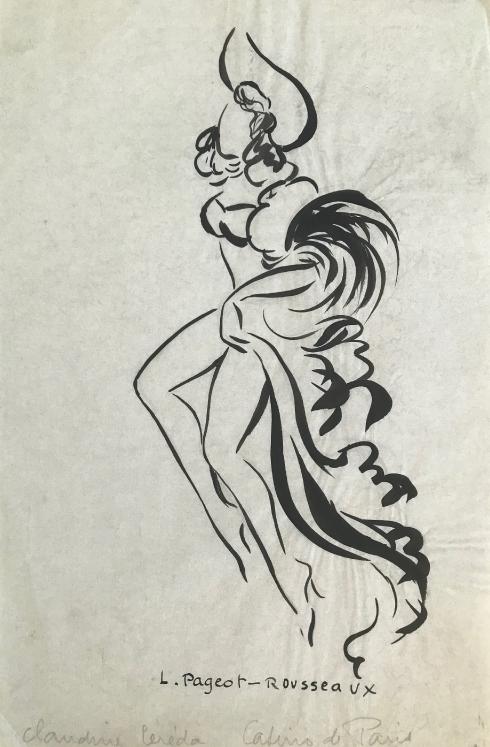 Lucienne Pageot-Rousseaux - Original drawing - Ink - Claidine CEREDA