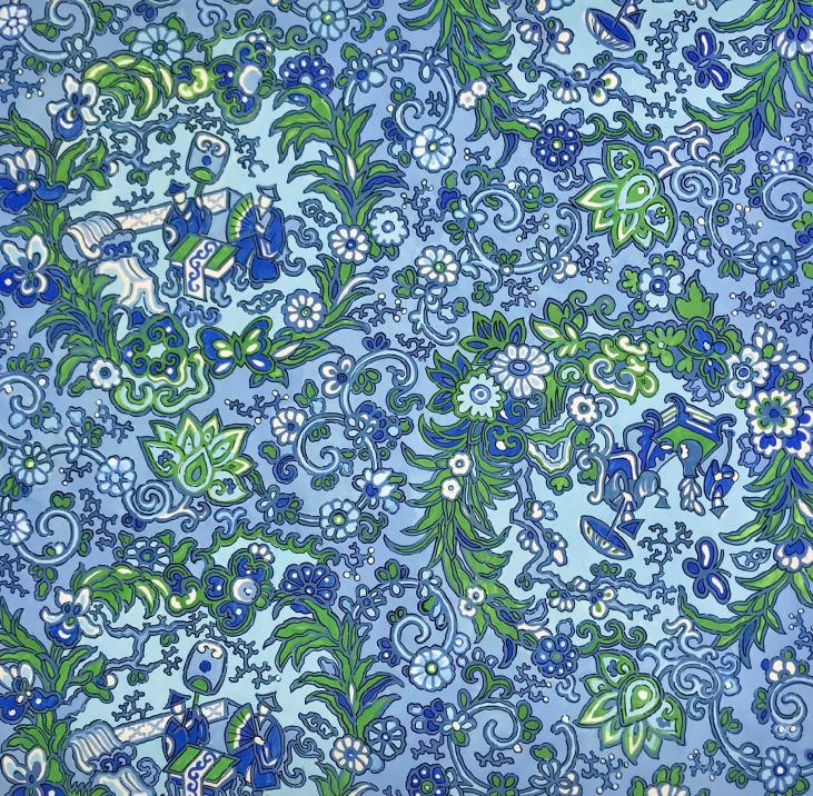 Lizzie Derriey - Original Painting - Gouache - Fabric project 23
