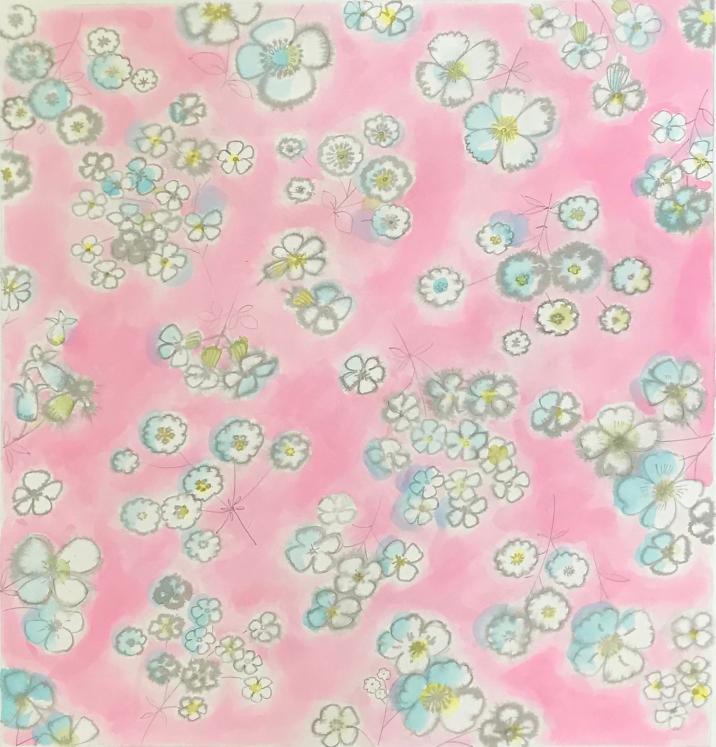 Lizzie Derriey - Original Painting - Gouache - Fabric project 30