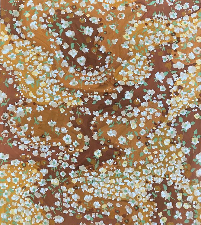 Lizzie Derriey - Original Painting - Gouache - Fabric project 68