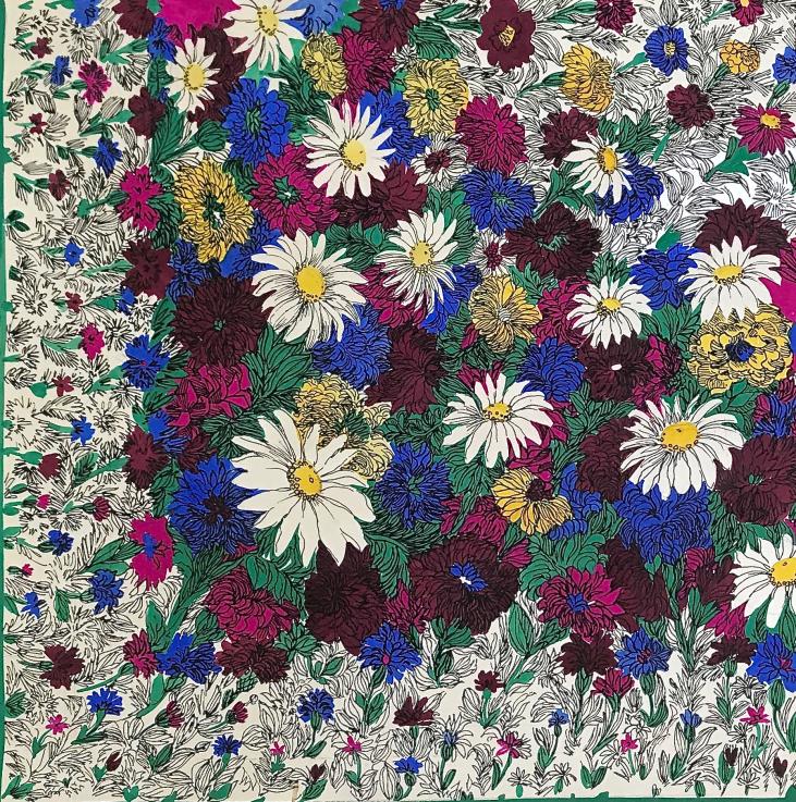 Lizzie Derriey - Original Painting - Gouache - Fabric project 85