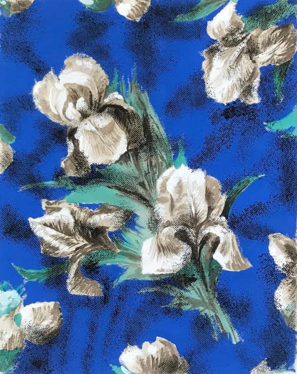 Lizzie Derriey - Original Painting - Gouache - Fabric project 93