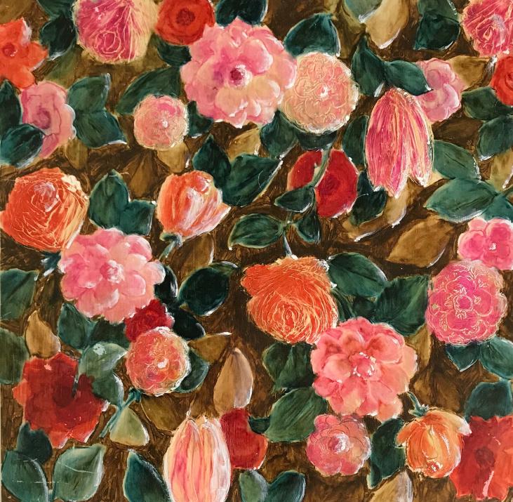 Lizzie Derriey - Original Painting - Gouache - Fabric project 138