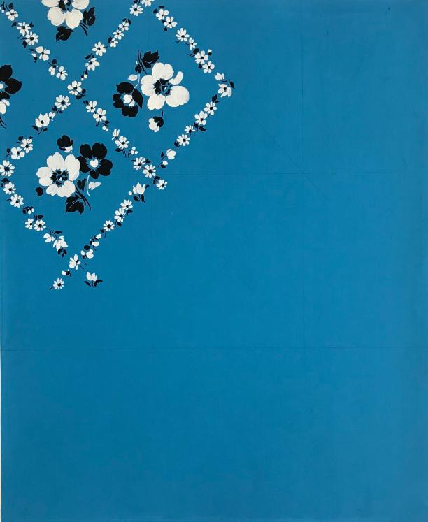 Lizzie Derriey - Original Painting - Gouache - Fabric project 142