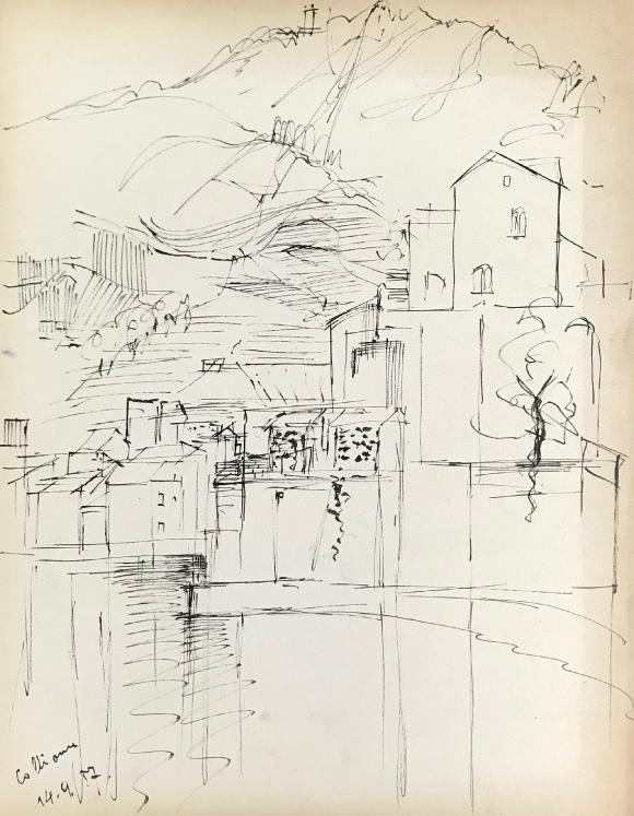 Lancelot Ney - Original drawing - Ink - Collioure 1