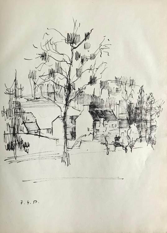 Lancelot Ney - Original drawing - Ink - Sermaise