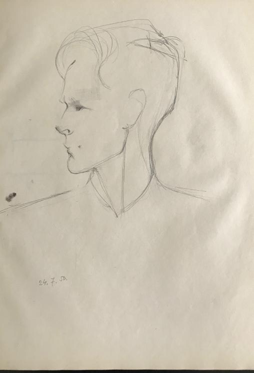 Lancelot Ney - Original drawing - Ink - Portrait 1