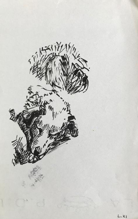 Hélène VOGT - Original drawing - Ink - Dog 19
