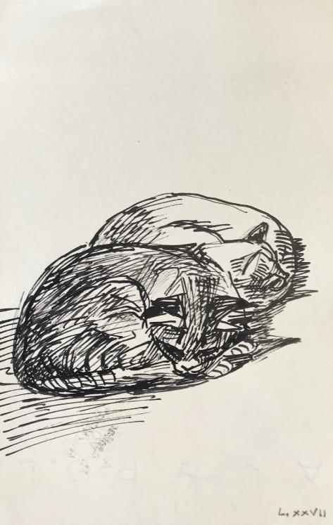 Hélène VOGT - Original drawing - Ink - Cat 4