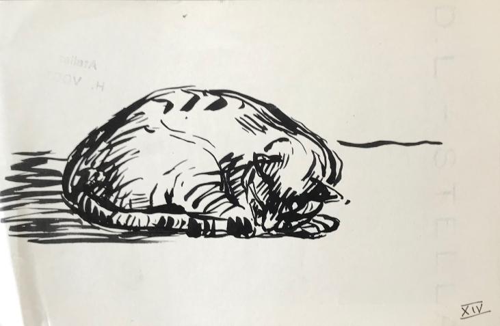 Hélène VOGT - Original drawing - Ink - Cat 6