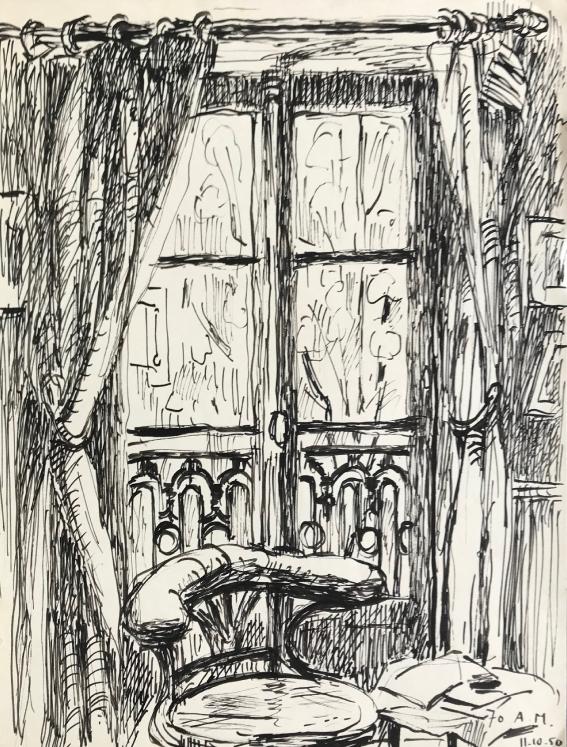 Hélène VOGT - Original drawing - Ink - Interior