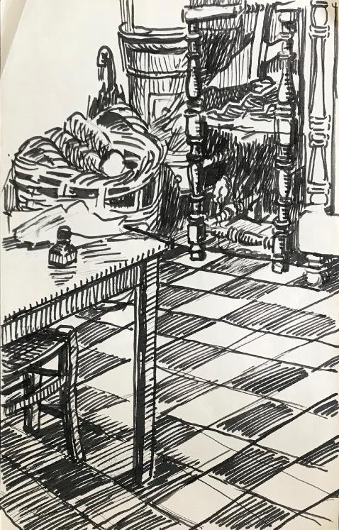 Hélène VOGT - Original drawing - Ink - Interior 2
