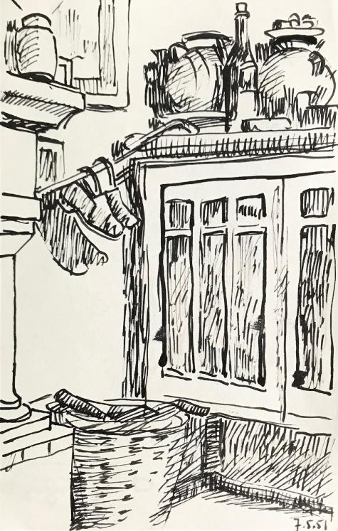 Hélène VOGT - Original drawing - Ink - Interior 3