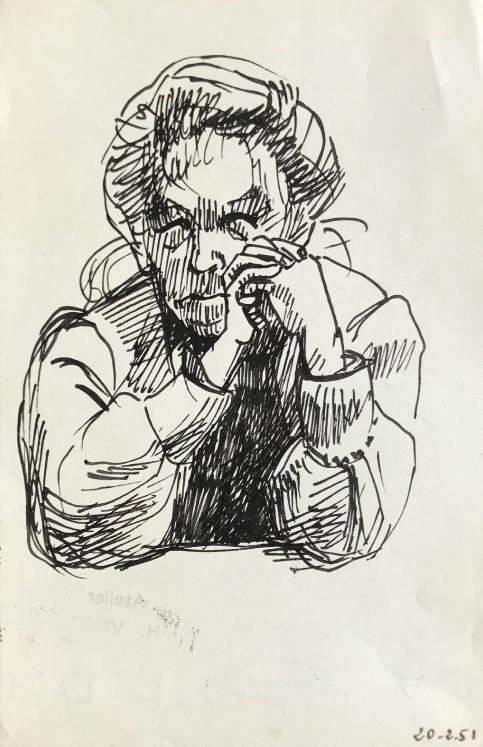 Hélène VOGT - Original drawing - Ink - Portrait 5