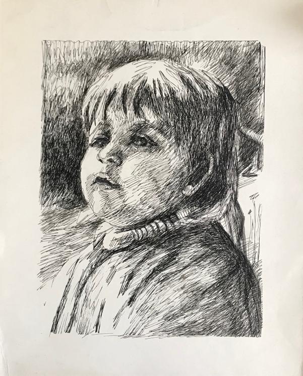 Hélène VOGT - Original drawing - Ink - Child 1