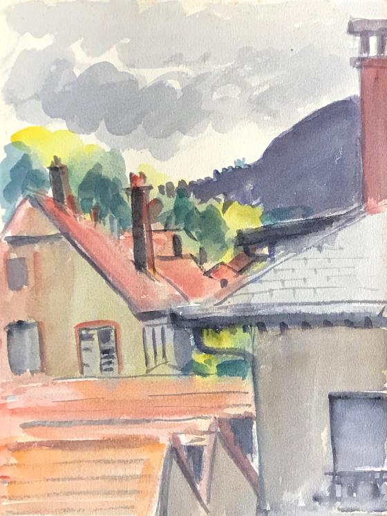 Hélène VOGT - Original painting - Watercolor - Vosges village 2