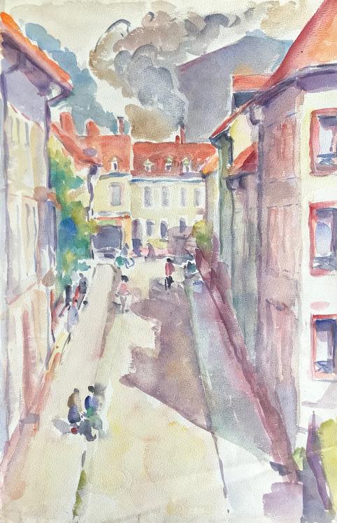 Hélène VOGT - Original painting - Watercolor - Vosges village 3