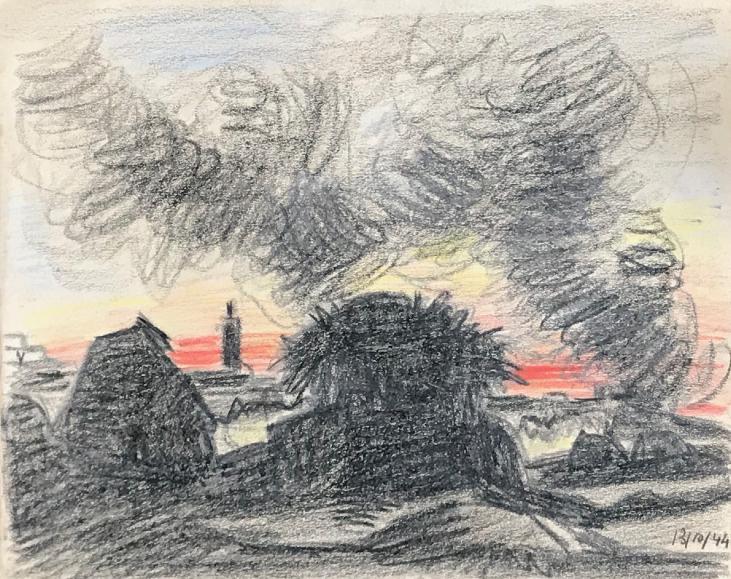 Hélène VOGT - Original drawing - Pastel - Vosges landscape 3