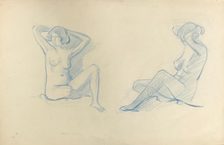 Hélène VOGT - Original drawing - Pastel - Naked 12