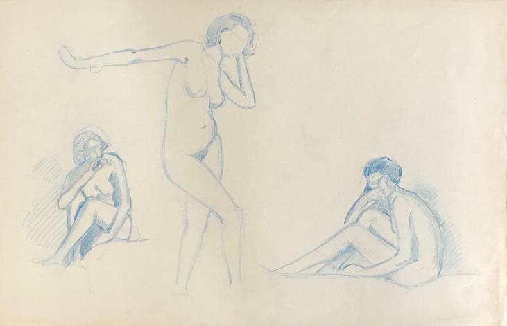 Hélène VOGT - Original drawing - Pastel - Naked 14