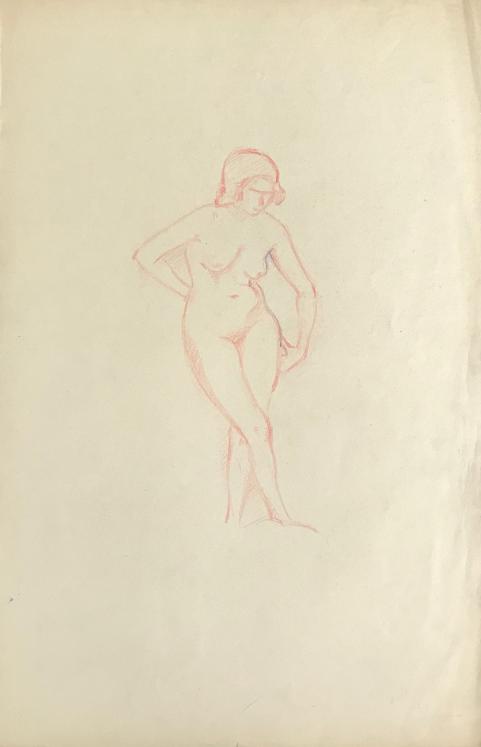 Hélène VOGT - Original drawing - Pastel - Naked 15