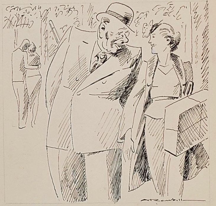Auguste ROUBILLE - Original drawing - Ink - Spring