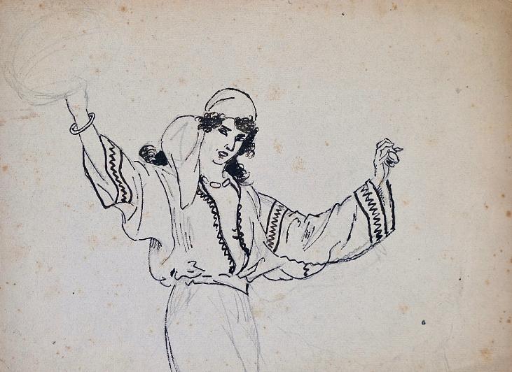 Auguste ROUBILLE - Original drawing - Ink - Esmeralda