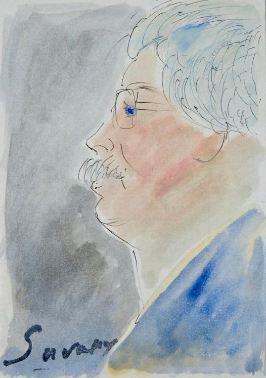 Robert SAVARY - Original painting - Watercolor and Ink - Portrait
