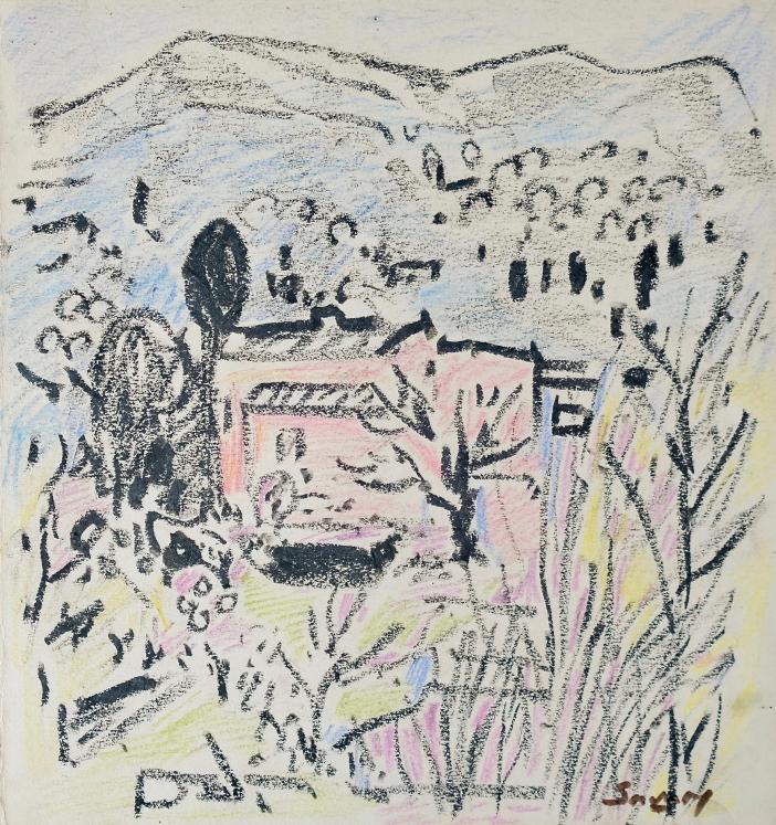 Robert SAVARY - Original drawing - Pastel - Grasse, Magagnosc 6