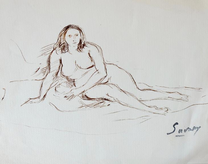 Robert SAVARY - Original drawing - Ink - Nude 58