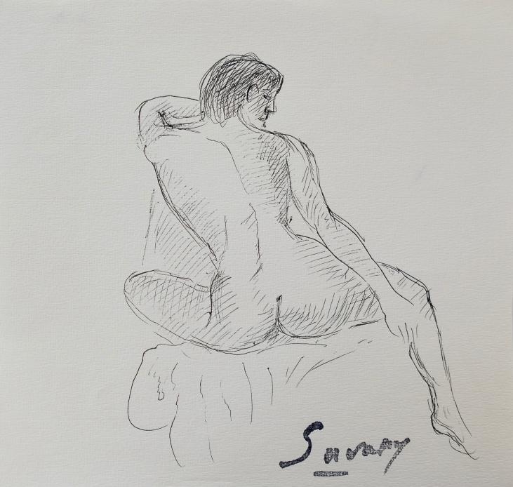 Robert SAVARY - Original drawing - Ink - Nude 61