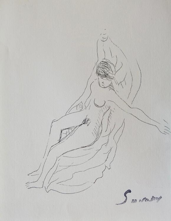 Robert SAVARY - Original drawing - Ink - Nude 62