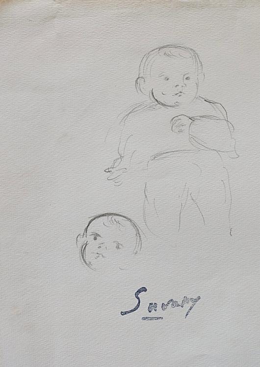 Robert SAVARY - Original drawing - Pencil - Baby 1