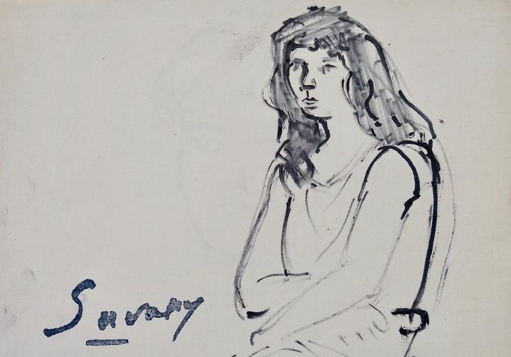 Robert SAVARY - Original drawing - Felt - Portrait 7